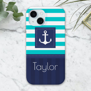 Coque Case-Mate iPhone Conception Nautique moderne à rayures tendance Coq
