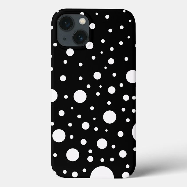 Coques Case-Mate iPhone Conception Noir et Blanc Cercles Points (Verso)
