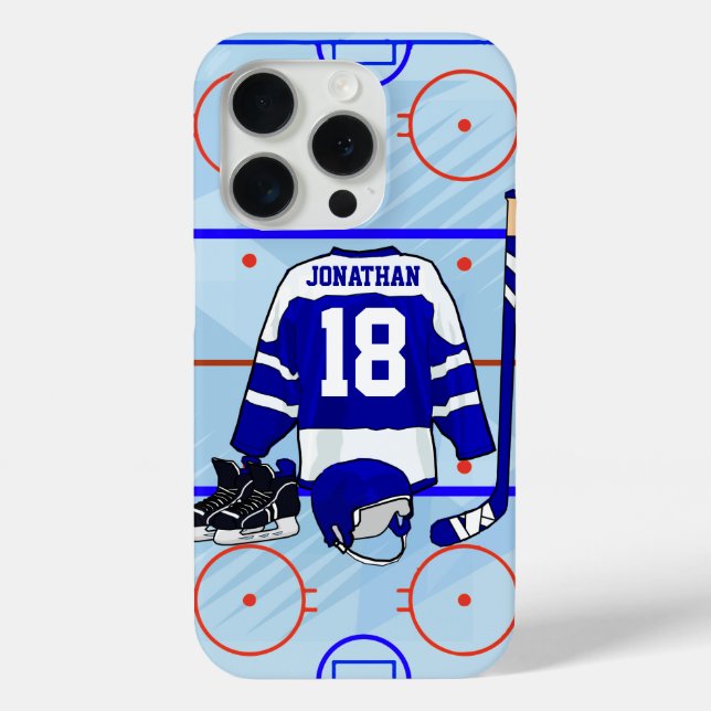 Coques Case-Mate iPhone Conception personnalisée de hockey sur glace (Verso)