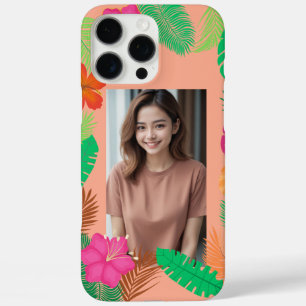 Coque iPhone 16 Pro Max Conception personnalisée de l'été tropical avec ph