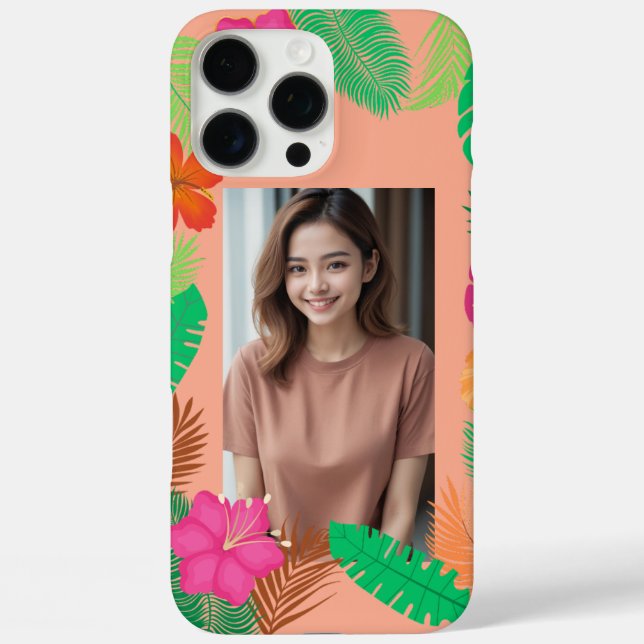 Coques Case-Mate iPhone Conception personnalisée de l'été tropical avec ph (Verso)
