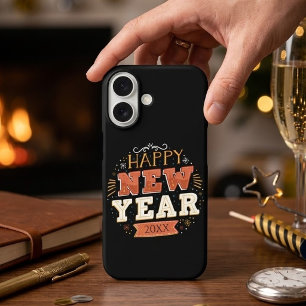 Coque Pour iPhone 16 Conception personnalisée vintage Bonne année Eve D