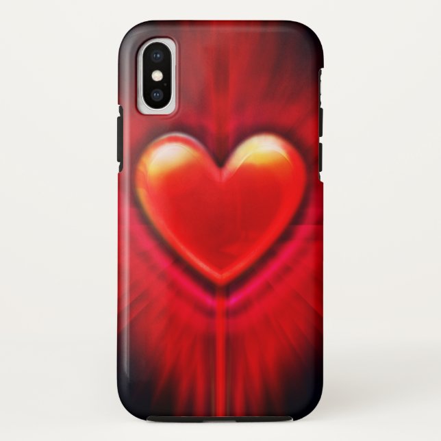 Coques Case-Mate iPhone conception rouge et noire de cas de l'iPhone X de (Dos)