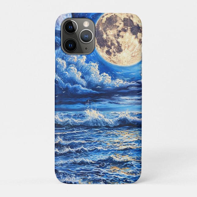 Coques Case-Mate iPhone Conception spatiale lunaire esthétique, Lune de la (Dos)
