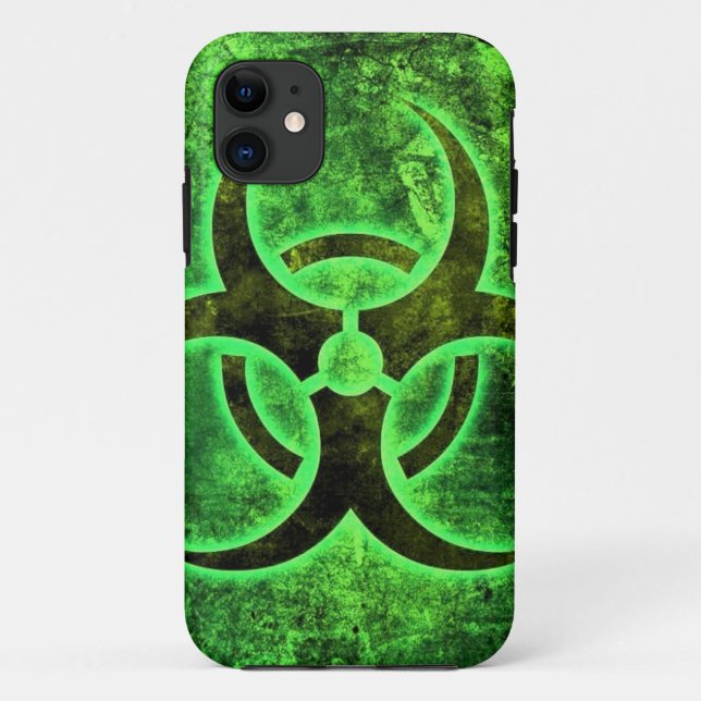 Coques Case-Mate iPhone Conception spéciale de Bio-Risque de vert de chaux (Dos)