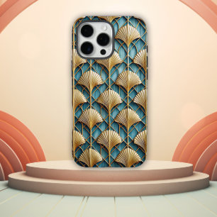 Coque iPhone 16 Pro Max Conception stylisée d'éventail Art Déco 3D