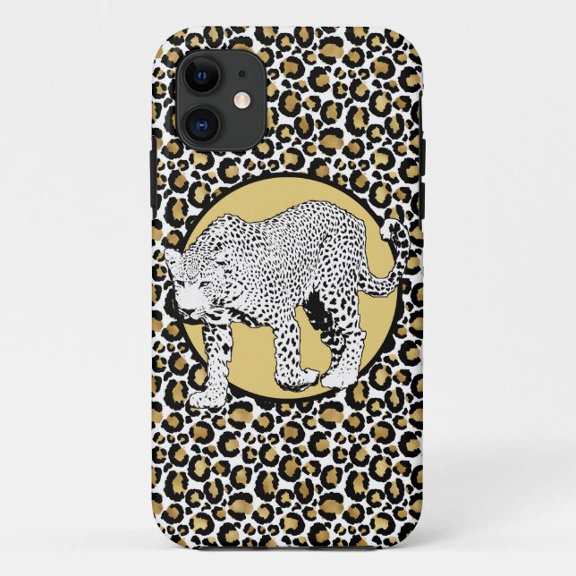 Coques Case-Mate iPhone Conception tout-en-un Empreinte de léopard (Dos)