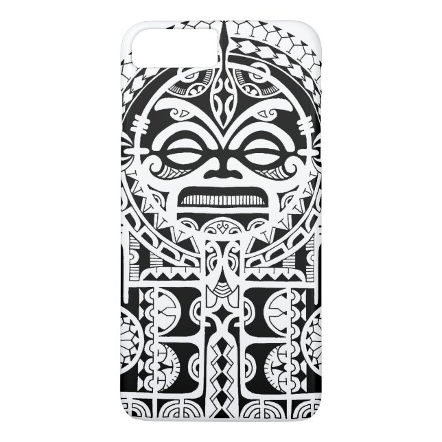 Coques Case-Mate iPhone Conception tribale polynésienne de tatouage avec (Dos)