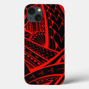 Etui iPhone 13 Conception tribale Samoane de tatouage avec des