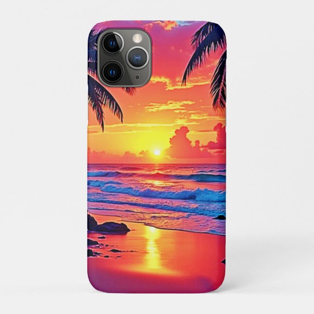 Coques Case-Mate iPhone Conception Tropical Sunset Paradise (Dos)