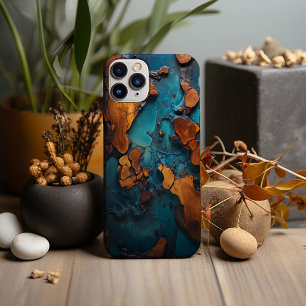 Case-Mate iPhone Case Conception turquoise de résine et de bois de brula