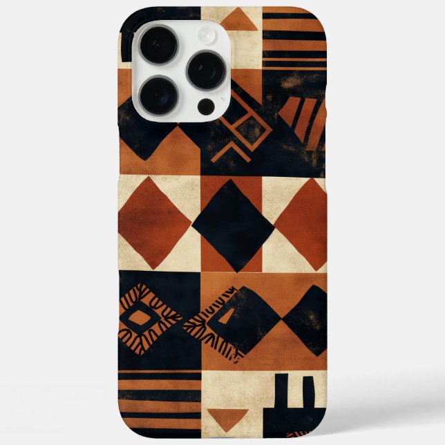 Coques Case-Mate iPhone Conception verticale avec éléments africains (Verso)
