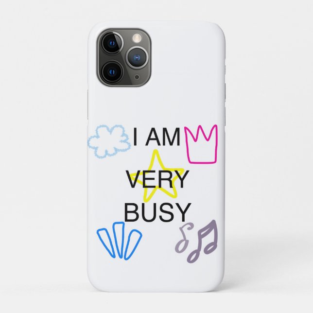 Coques Case-Mate iPhone Conceptions uniques je suis très occupé (Dos)