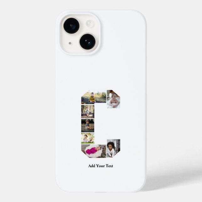 Coques Case-Mate iPhone Concevez votre propre lettre C Photo Collage (Verso)