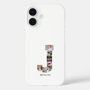 Coque Pour iPhone 16 Concevez votre propre lettre J Photo Collage