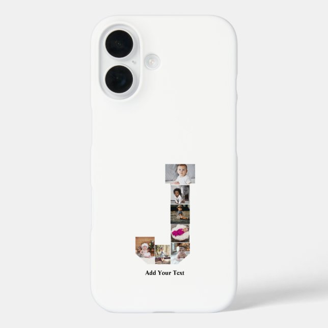 Coques Case-Mate iPhone Concevez votre propre lettre J Photo Collage (Verso)