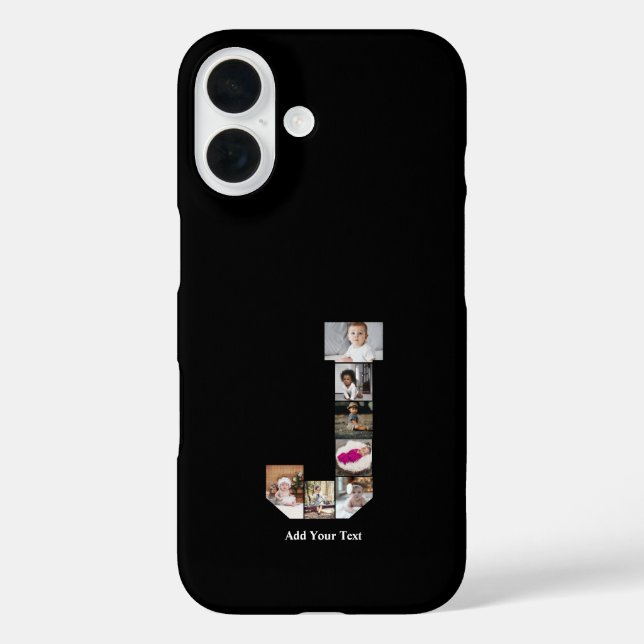 Coques Case-Mate iPhone Concevez votre propre lettre J Photo Collage (Verso)
