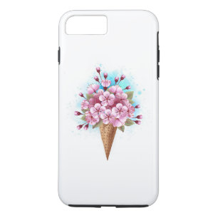Case-Mate iPhone Case Cône rose Sakura crème glacée gaufre