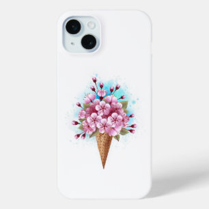 Coque Case-Mate iPhone Cône rose Sakura crème glacée gaufre