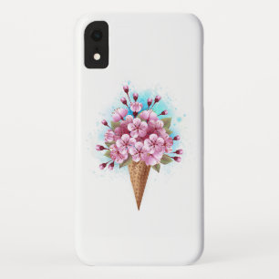 Case-Mate iPhone Case Cône rose Sakura crème glacée gaufre