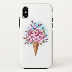 Case-Mate iPhone Case Cône rose Sakura crème glacée gaufre