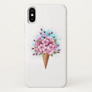 Case-Mate iPhone Case Cône rose Sakura crème glacée gaufre