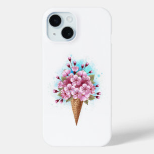 Coque Case-Mate iPhone Cône rose Sakura crème glacée gaufre