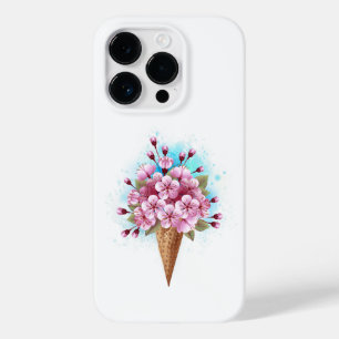 Coque Case-Mate iPhone Cône rose Sakura crème glacée gaufre