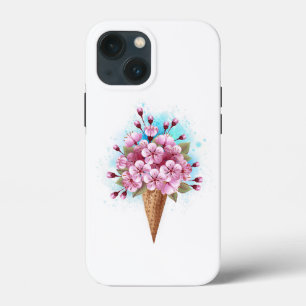 Case-Mate iPhone Case Cône rose Sakura crème glacée gaufre