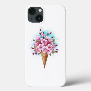 Case-Mate iPhone Case Cône rose Sakura crème glacée gaufre