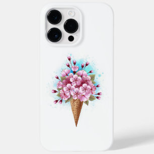 Coque Case-Mate iPhone Cône rose Sakura crème glacée gaufre