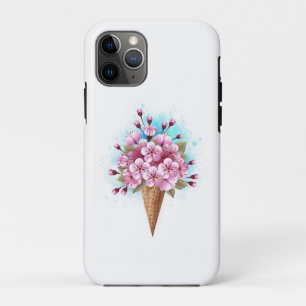 Case-Mate iPhone Case Cône rose Sakura crème glacée gaufre