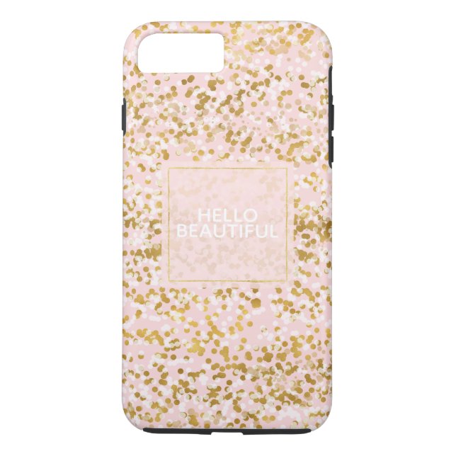 Coques Case-Mate iPhone Confetti rose or (Dos)