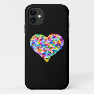 Coque Case-Mate iPhone Confettis de coeurs d'arc-en-ciel