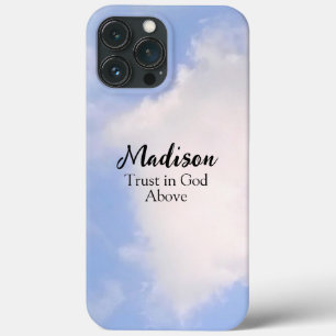 Case-Mate iPhone Case Confiance en Dieu Ciel bleu Nom personnalisé Inspi