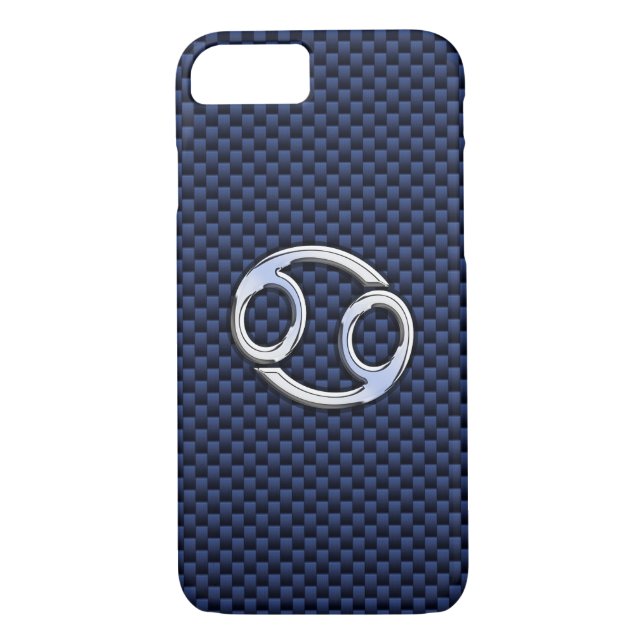 Coques Case-Mate iPhone Connexion Cancer de l'argent Marine Blue Carbon Fi (Dos)