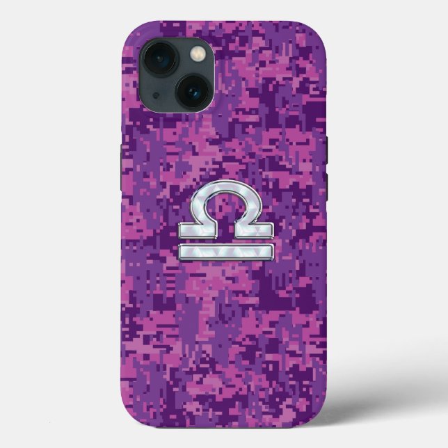 Coques Case-Mate iPhone Connexion Libra Zodiac sur Fuchsia Camo (Verso)