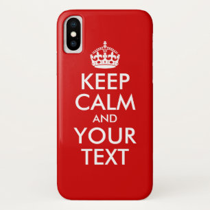 Coque iPhone X Conserver le calme et le texte