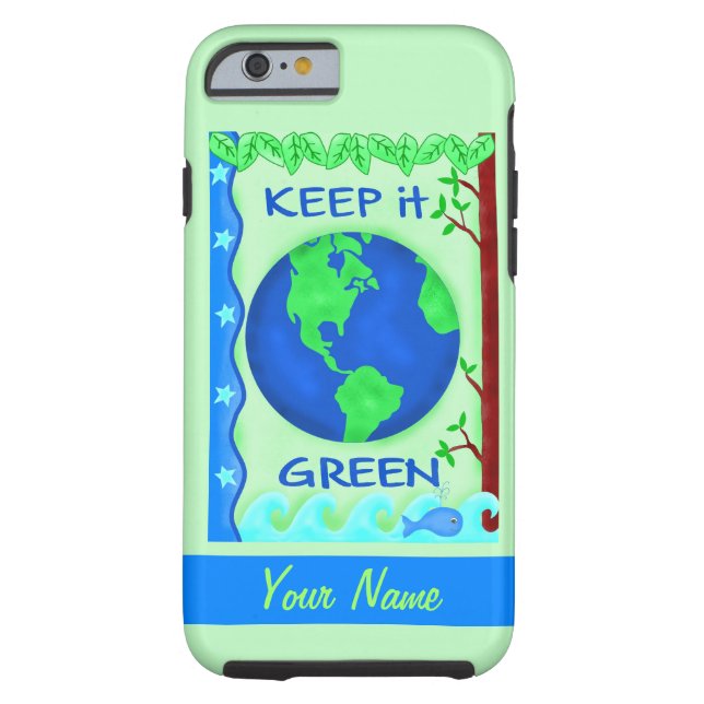 Coques Case-Mate iPhone Conserver Vert Économisez L'Environnement De La Te (Dos)