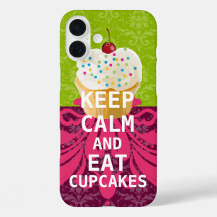 Coques iPhone 16 Plus CONSERVEZ CALME ET Mangez Cupcakes-changer la prun