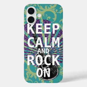 Coque Pour iPhone 16 Plus CONSERVEZ CALME ET ROCK SUR le changement turquois