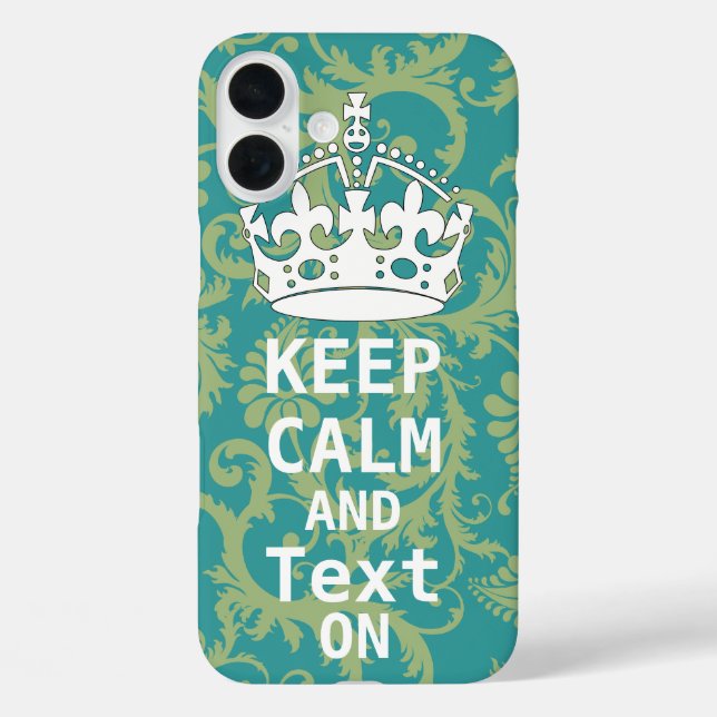 Coques Case-Mate iPhone CONSERVEZ CALME ET texte en changeant turquoise to (Verso)