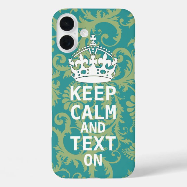Coques Case-Mate iPhone CONSERVEZ CALME ET texte en changeant turquoise to (Verso)