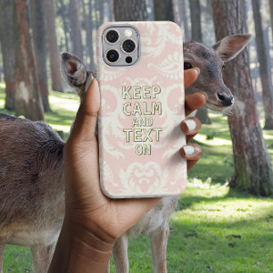 Coques iPhone 16 Pro Max CONSERVEZ CALME ET texte en changeant turquoise to