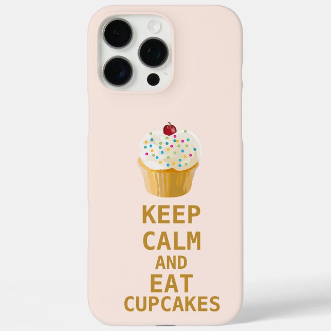 Coques Case-Mate iPhone CONSERVEZ LE CALME ET MANGEZ DES Cupcakes (Verso)