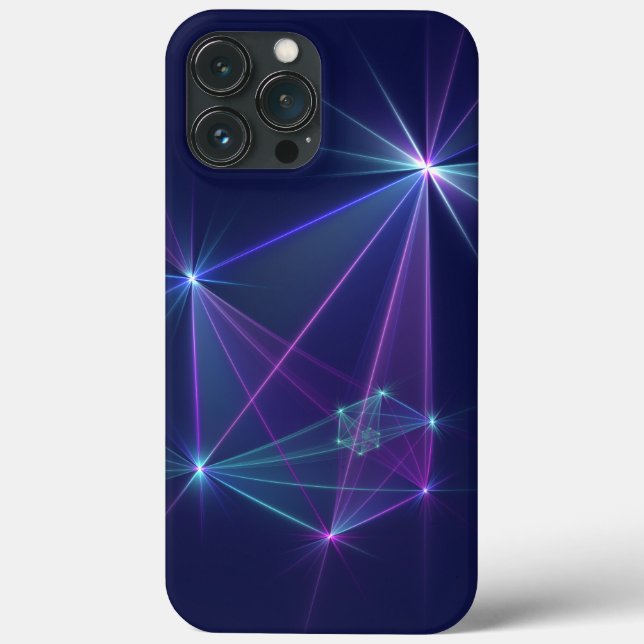 Coques Case-Mate iPhone Constellation, art fractal abstrait de fantaisie (Verso)