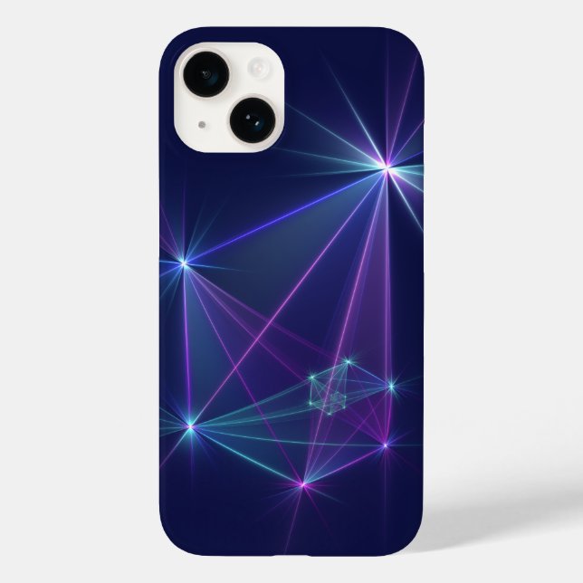 Coques Case-Mate iPhone Constellation, art fractal abstrait fantastique (Verso)