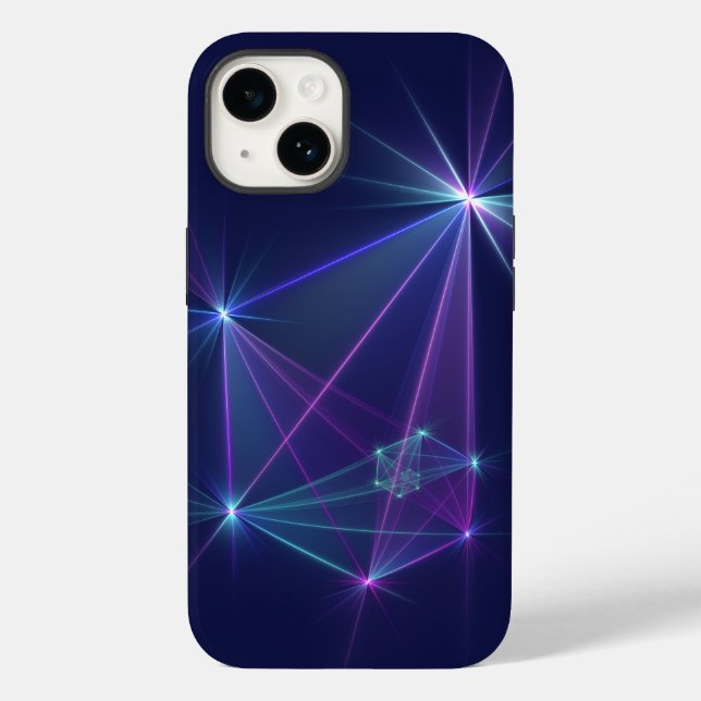 Coques Case-Mate iPhone Constellation, art fractal abstrait fantastique (Verso)