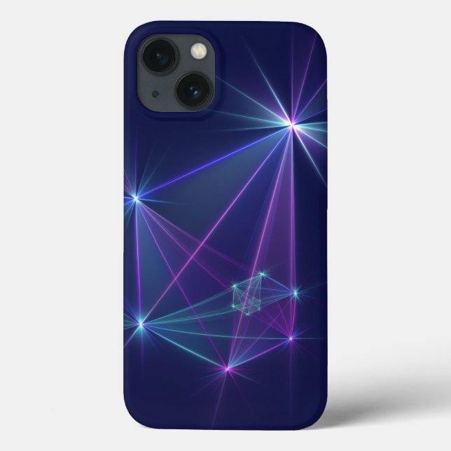 Coques Case-Mate iPhone Constellation, art fractal abstrait fantastique (Verso)