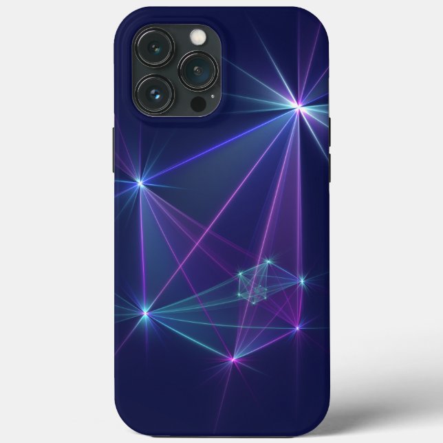 Coques Case-Mate iPhone Constellation, art fractal abstrait fantastique (Verso)
